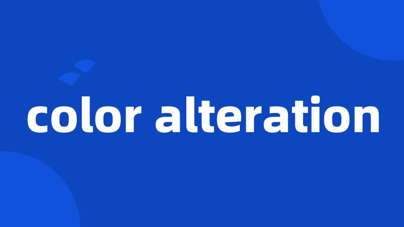 color alteration