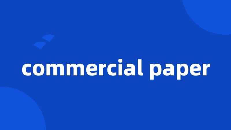 commercial paper