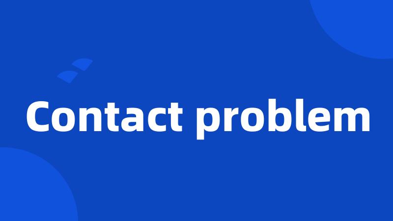 Contact problem