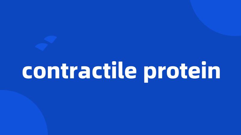 contractile protein