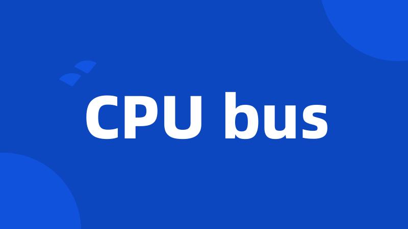 CPU bus