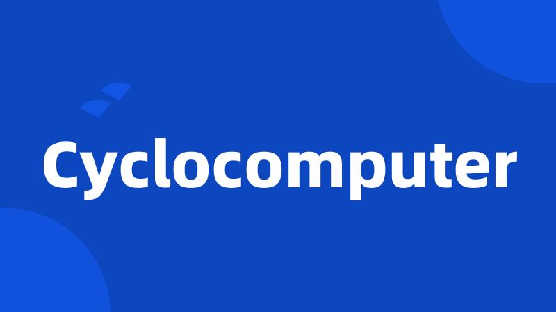 Cyclocomputer