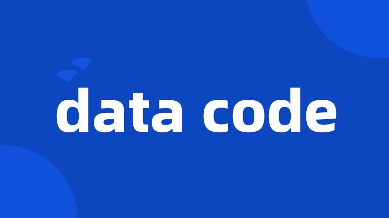 data code