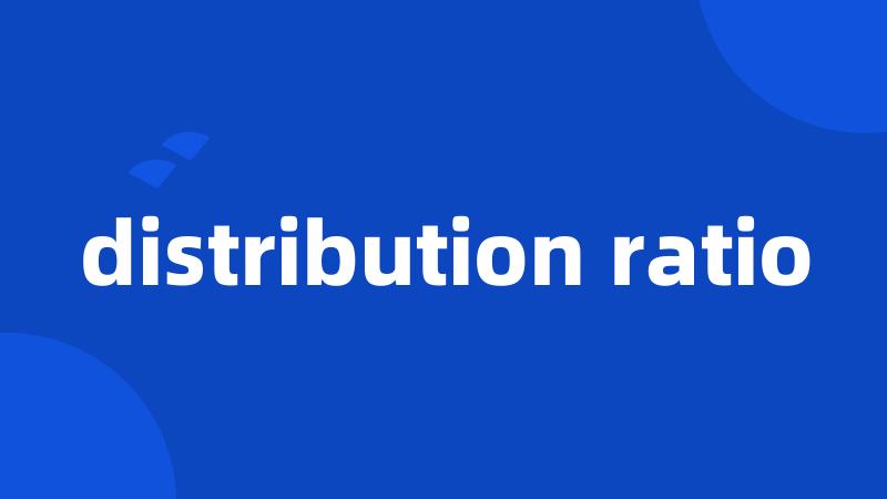 distribution ratio