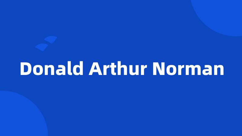 Donald Arthur Norman