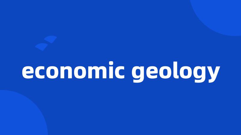 economic geology