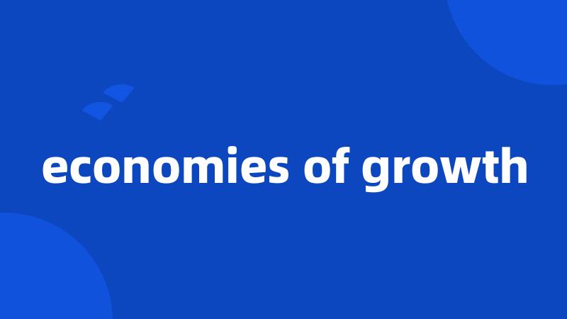 economies of growth