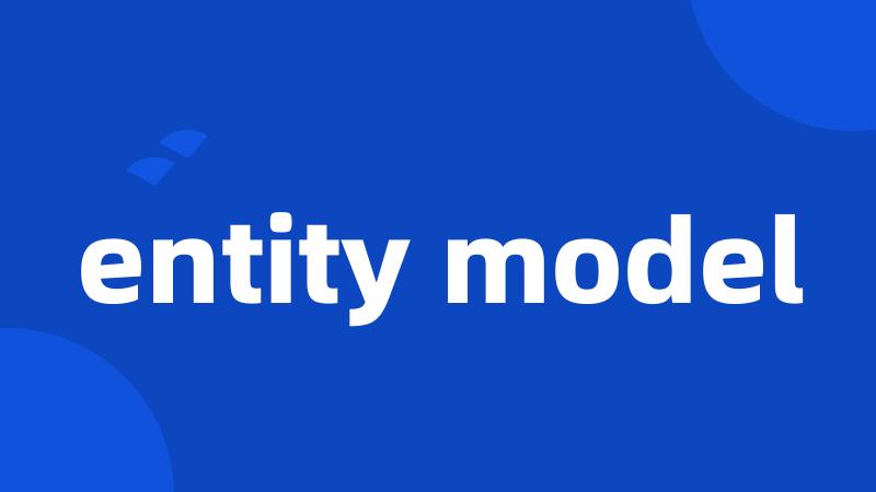 entity model