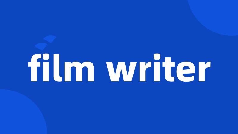 film writer