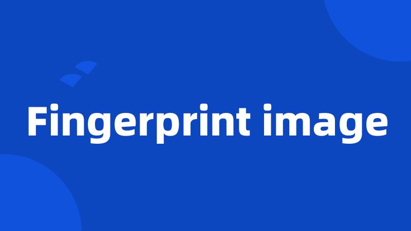 Fingerprint image