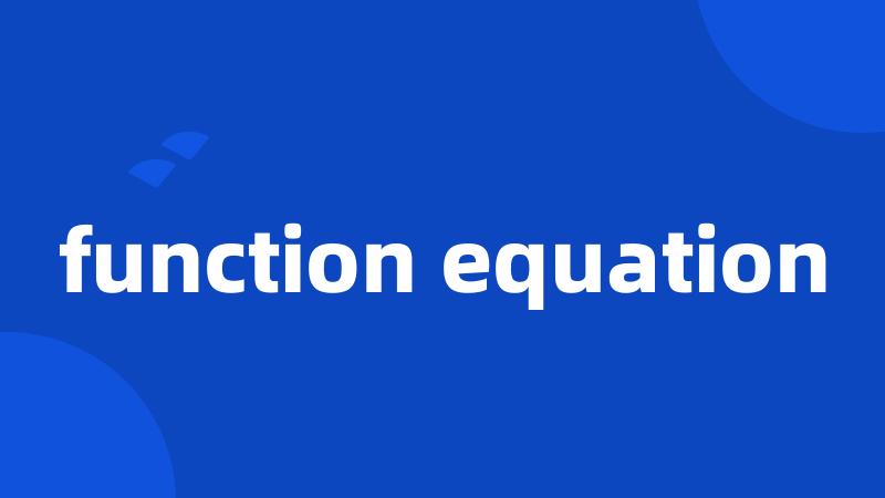 function equation