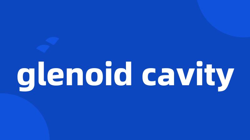 glenoid cavity