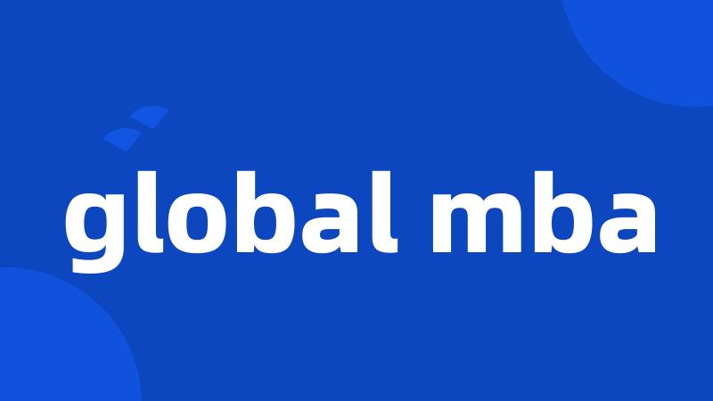 global mba