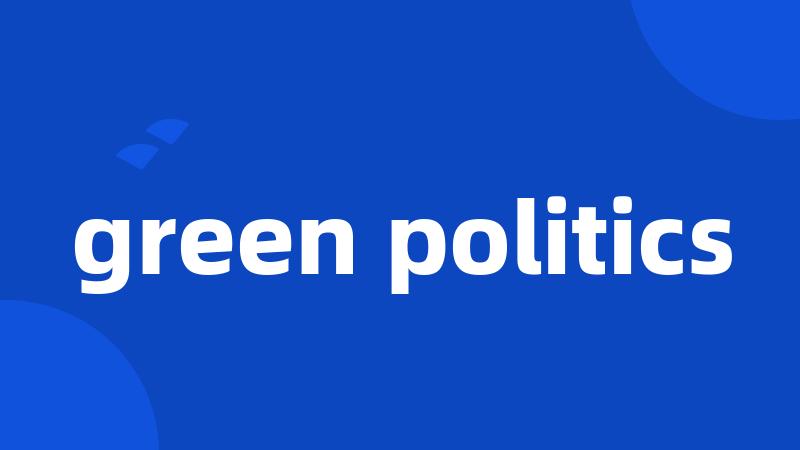 green politics