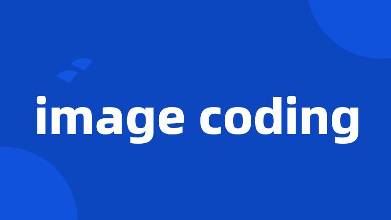 image coding