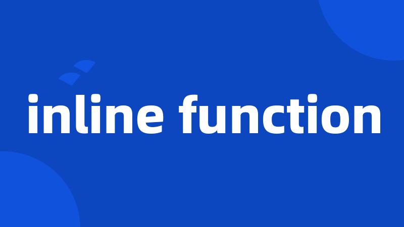 inline function