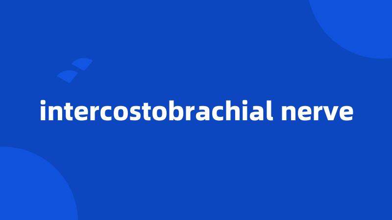 intercostobrachial nerve