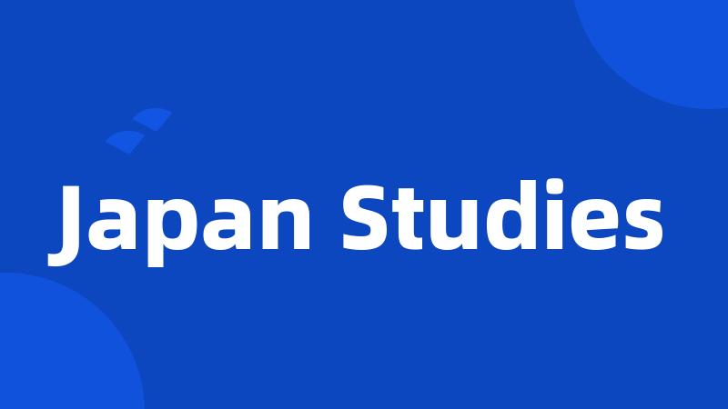 Japan Studies