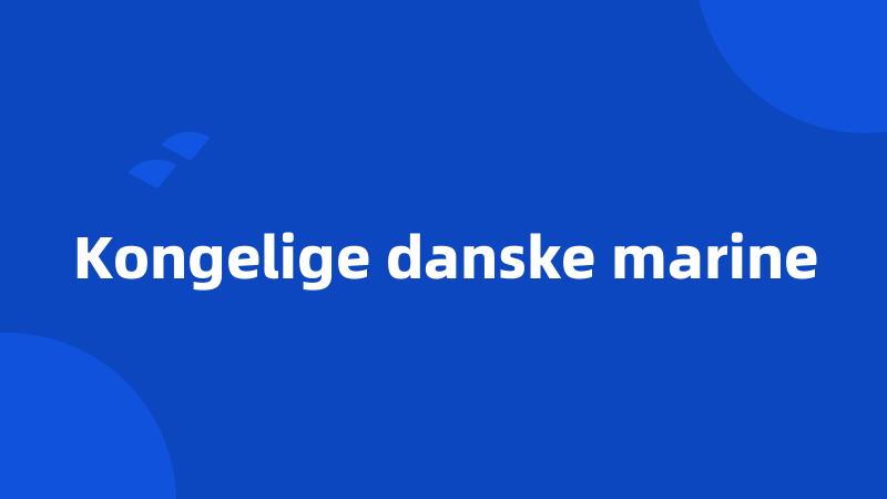 Kongelige danske marine