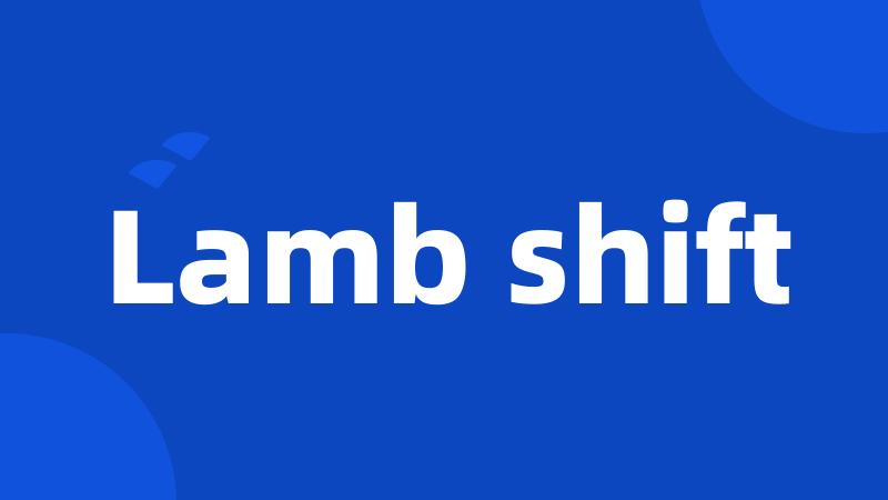 Lamb shift