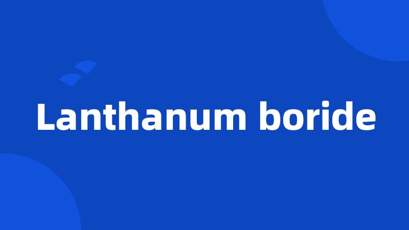 Lanthanum boride