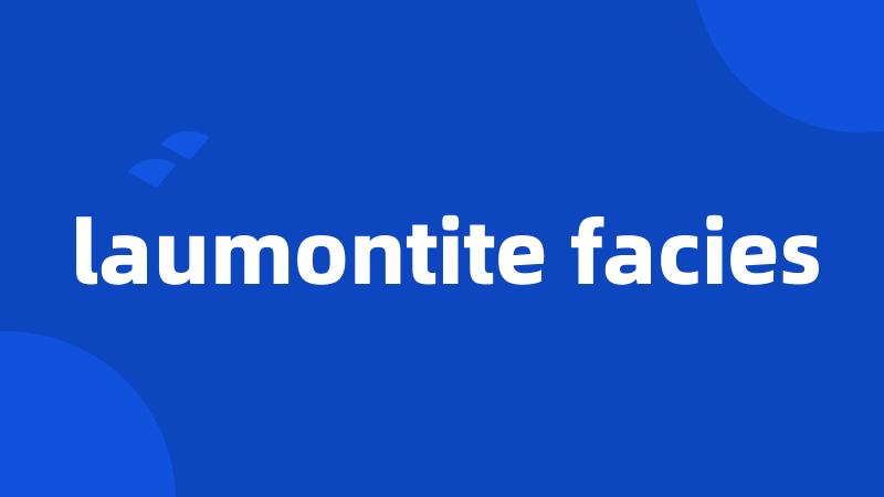 laumontite facies