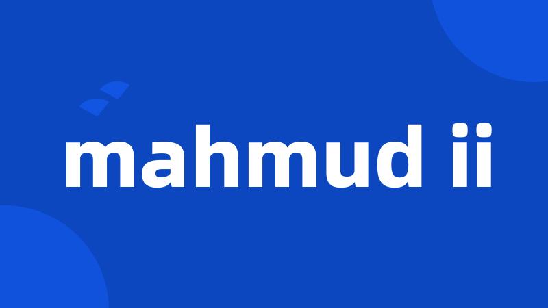 mahmud ii