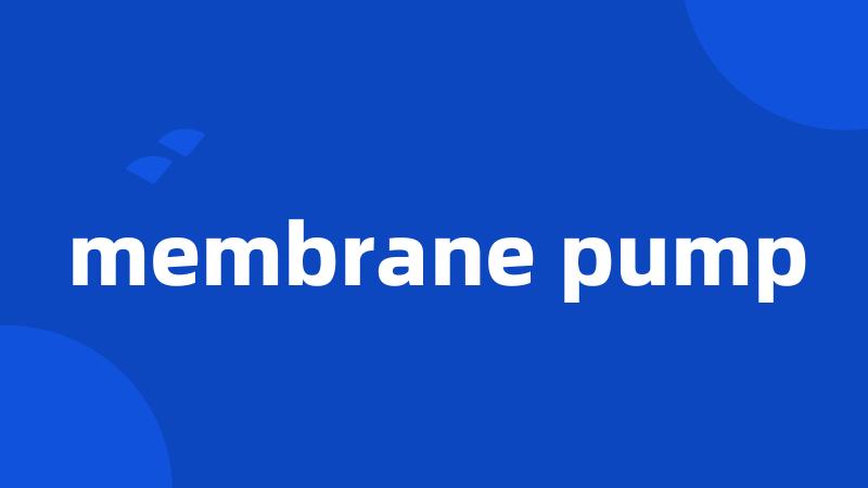 membrane pump