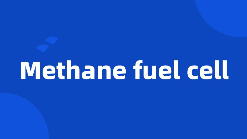 Methane fuel cell