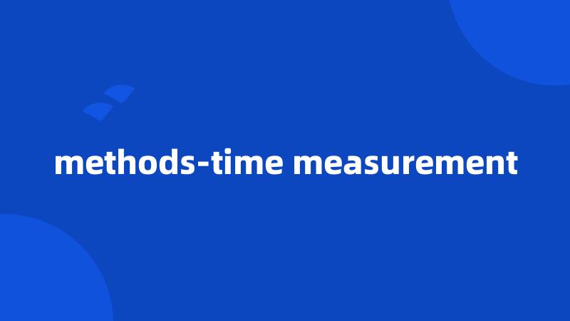 methods-time measurement