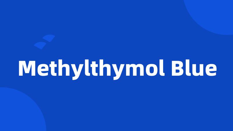 Methylthymol Blue