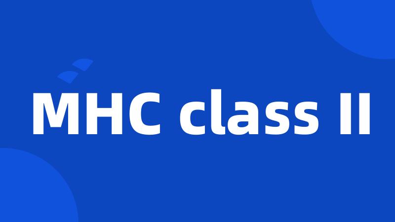 MHC class II