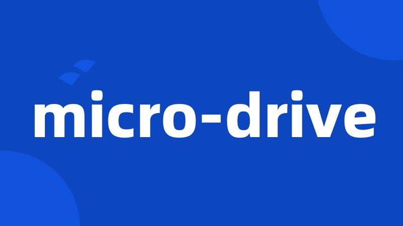 micro-drive