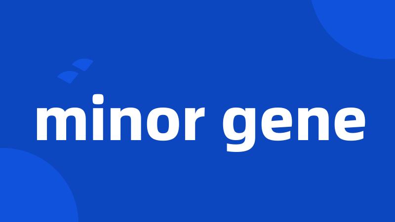 minor gene