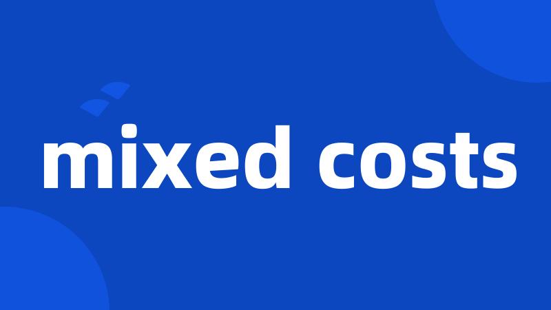 mixed costs