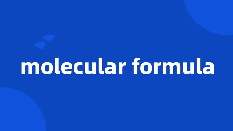 molecular formula