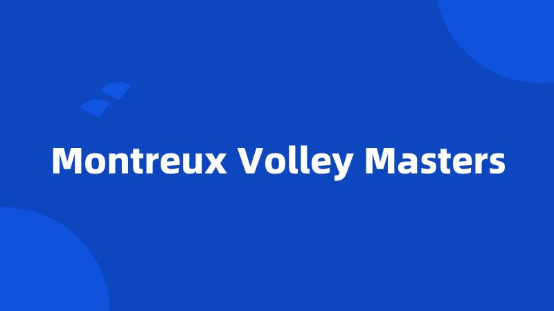 Montreux Volley Masters