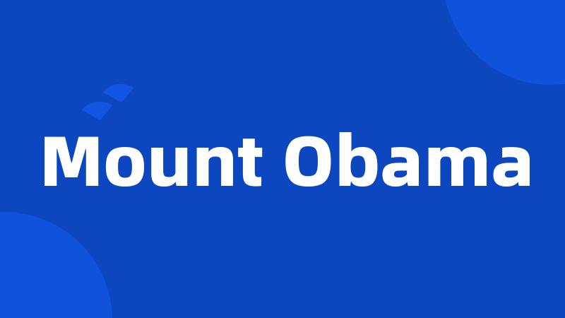 Mount Obama