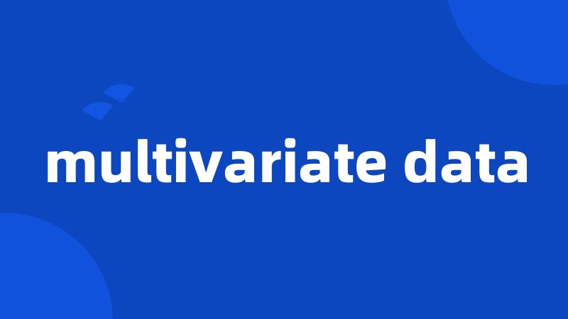 multivariate data