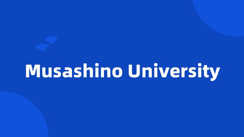 Musashino University