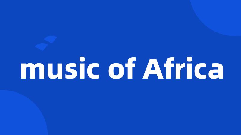 music of Africa