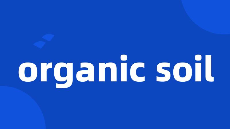 organic soil