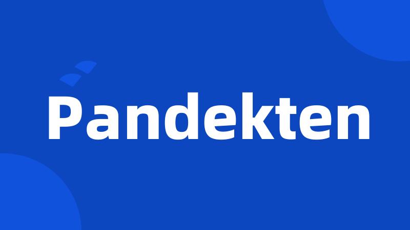 Pandekten