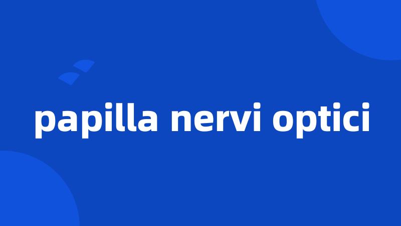 papilla nervi optici