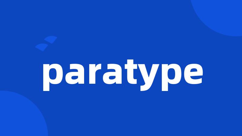 paratype