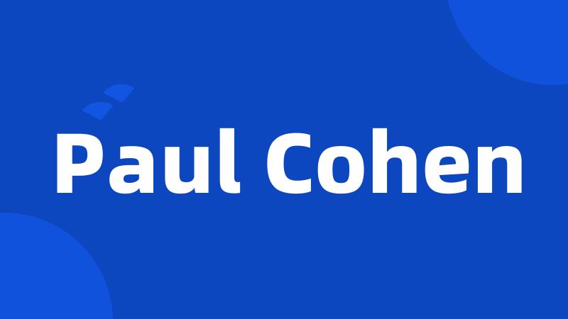 Paul Cohen