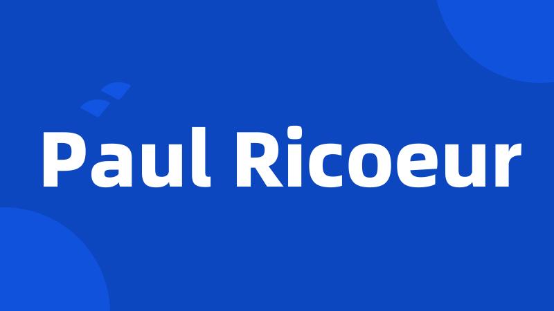 Paul Ricoeur