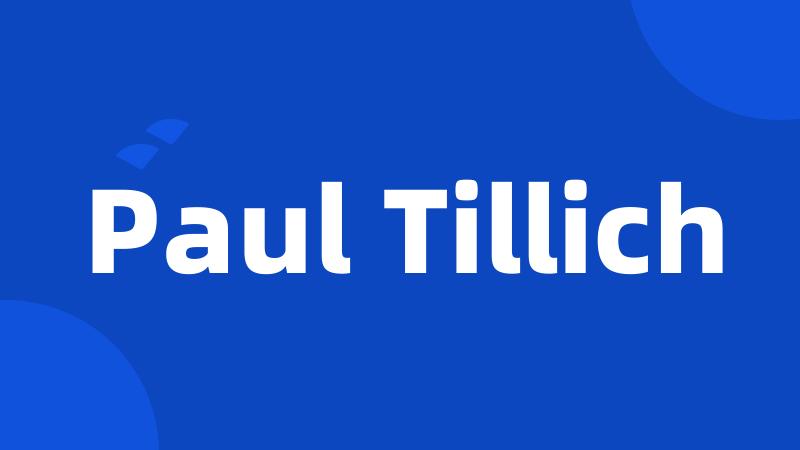 Paul Tillich