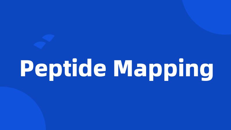 Peptide Mapping