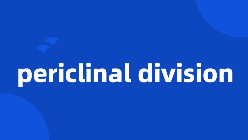 periclinal division